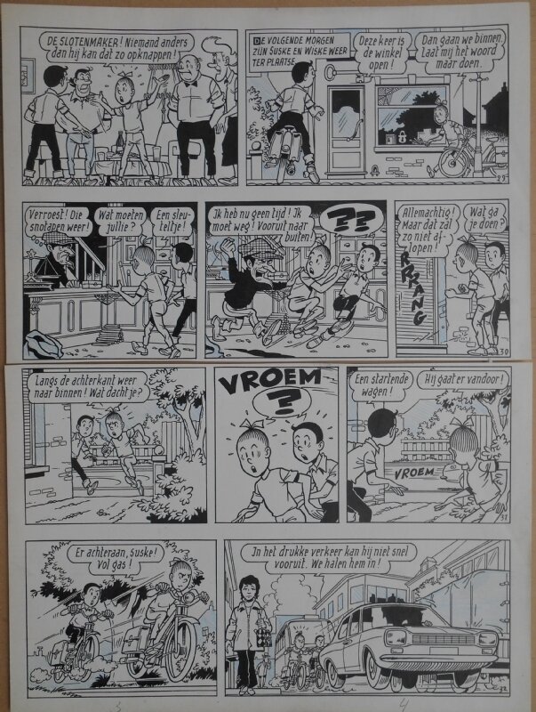 Paul Geerts, Suske en Wiske - 149 - De gladde glipper - strook 29 tot 32 - Comic Strip