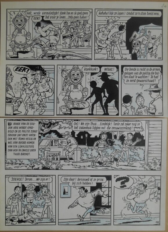 Paul Geerts, Suske en Wiske - 153 - De nare varaan - strook 117 tot 120 - Comic Strip