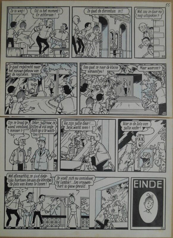 Paul Geerts, Suske en Wiske - 153 - De nare varaan - strook 217 tot 220 - Comic Strip