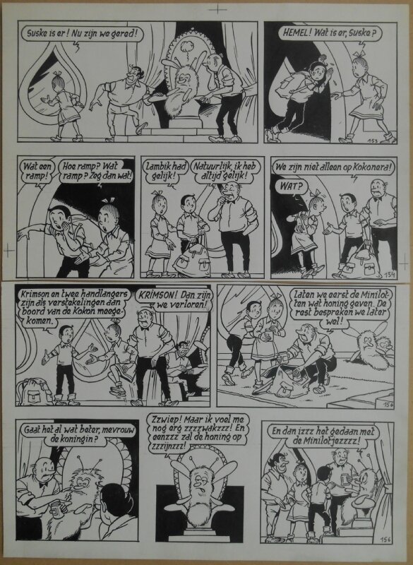 Paul Geerts, Suske en Wiske - 159 - De minilotten van Kokonera - strook 153 tot 154 - Comic Strip