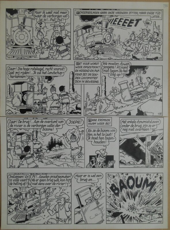 Paul Geerts, Suske en Wiske - 162 - De gouden locomotief - strook 137 tot 140 - Comic Strip
