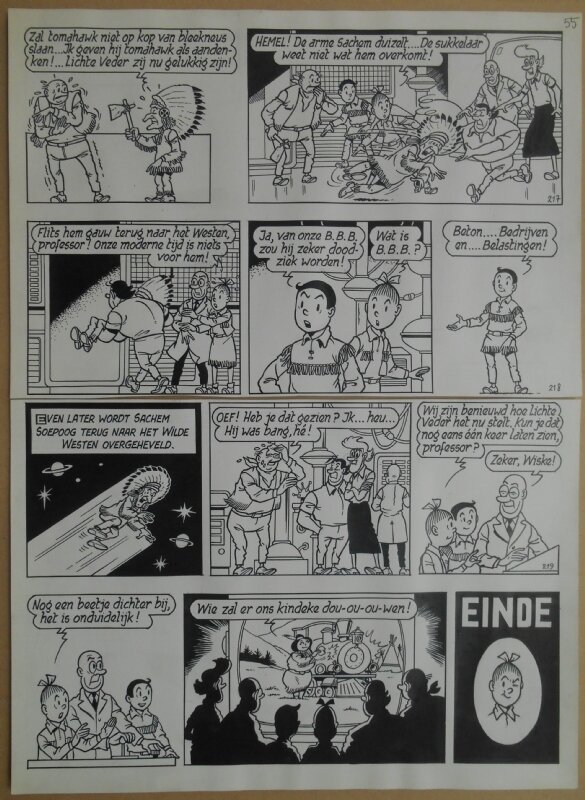 Paul Geerts, Suske en Wiske - 162 - De gouden locomotief - strook 217 tot 220 - Comic Strip