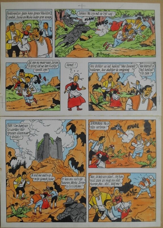 Paul Geerts, Suske en Wiske - 166 - De maffe maniak - strook 145 tot 148 - Comic Strip