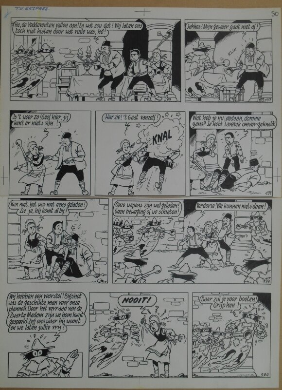 Paul Geerts, Suske en Wiske - 166 - De maffe maniak - strook 197 tot 200 - Comic Strip