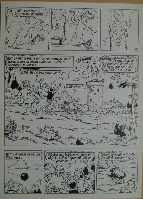 Paul Geerts, Suske en Wiske - 167 - De zingende kaars - strook 197 tot 200 - Comic Strip