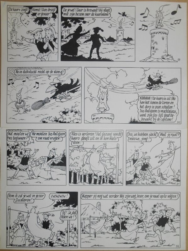 Paul Geerts, Suske en Wiske - 167 - De zingende kaars - strook 37 tot 40 - Comic Strip