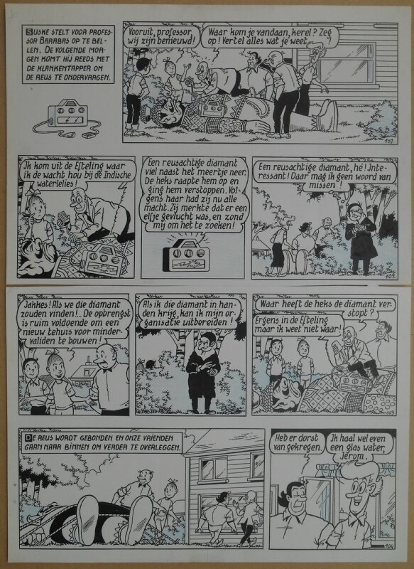 Paul Geerts, Suske en Wiske - 168 - De efteling elfjes - strook 101 tot 104 - Comic Strip