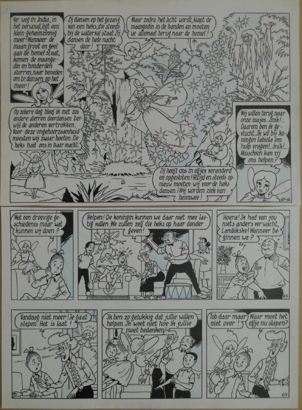 Paul Geerts, Suske en Wiske - 168 - De efteling elfjes - strook 61 tot 64 - Comic Strip
