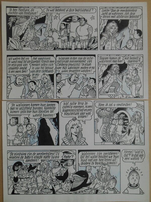 Paul Geerts, Suske en Wiske - 171 - Walli de walvis - strook 69 tot 72 - Comic Strip