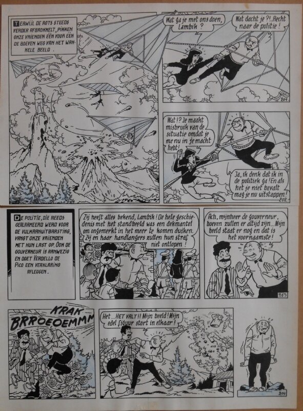 Paul Geerts, Suske en Wiske - 174 - Het statige standbeeld - strook 201 tot 204 - Comic Strip
