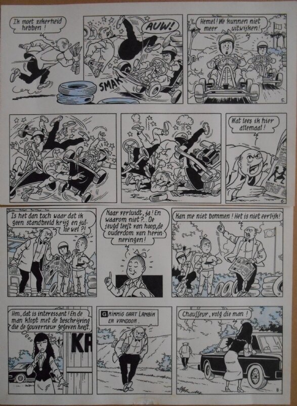 Paul Geerts, Suske en Wiske - 174 - Het statige standbeeld - strook 5 tot 8 - Comic Strip