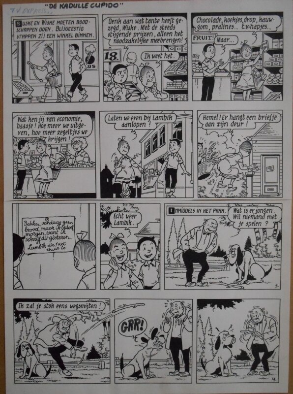 Paul Geerts, Suske en Wiske - 175 - De kadulle Cupido - strook 1 tot 4 - Comic Strip