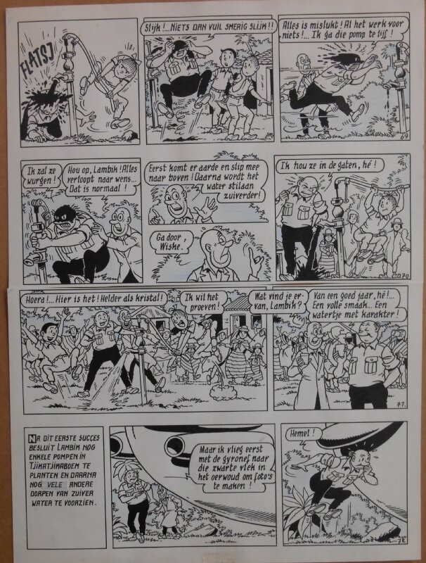Paul Geerts, Suske en Wiske - 176 - De pompenplanters - strook 69 tot 72 - Comic Strip