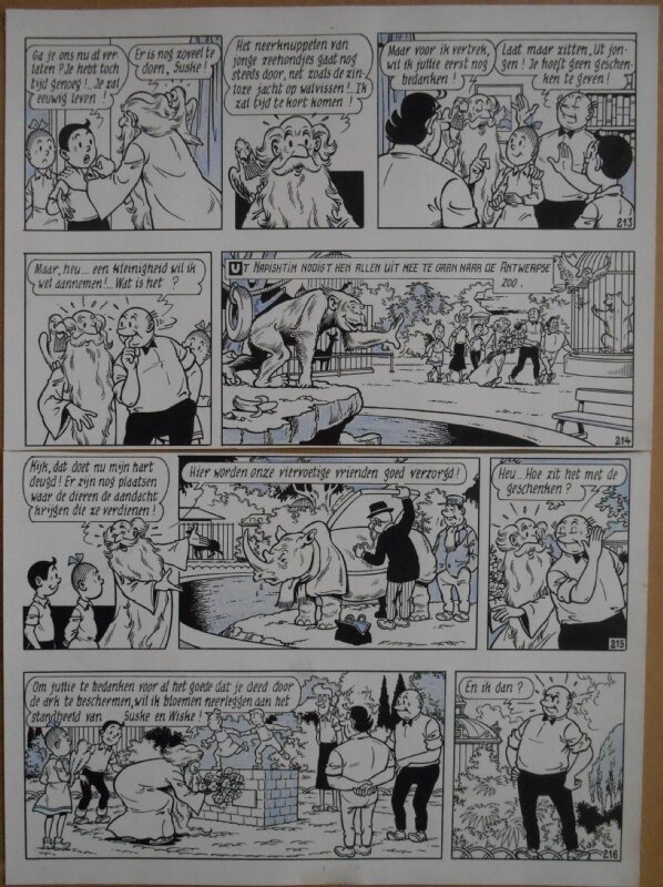 Paul Geerts, Suske en Wiske - 177 - De adellijke ark - strook 213 tot 216 - Comic Strip