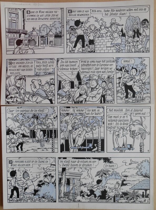 Paul Geerts, Suske en Wiske - 177 - De adellijke ark - strook 5 tot 8 - Comic Strip