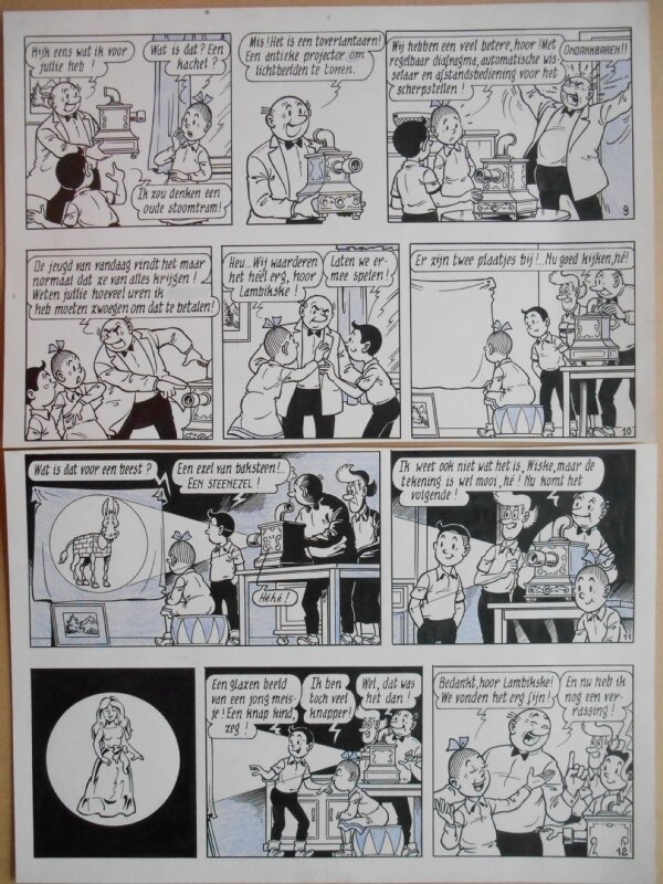 Paul Geerts, Suske en Wiske - 178 - De stoute steenezel - strook 9 tot 12 - Comic Strip
