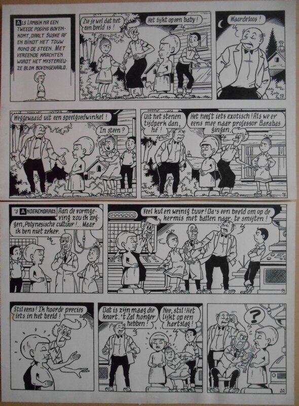 Paul Geerts, Suske en Wiske - 179 - De windbrekers - strook 17 tot 20 - Planche originale
