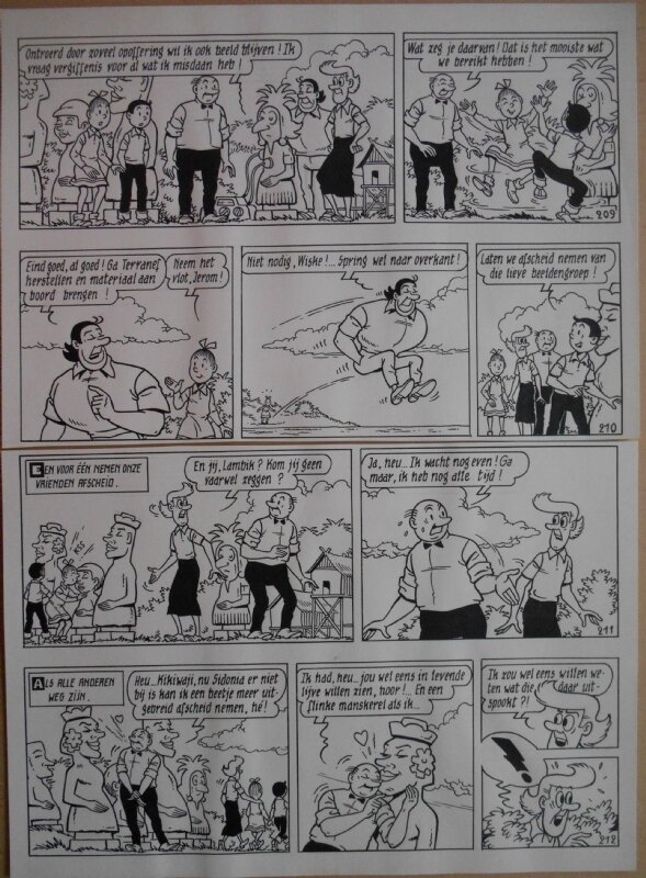Paul Geerts, Suske en Wiske - 179 - De windbrekers - strook 209 tot 212 - Comic Strip