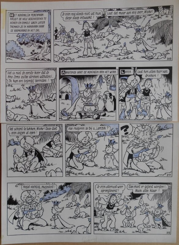 Paul Geerts, Suske en Wiske - 181 - De perenprins - strook 209 tot 212 - Comic Strip