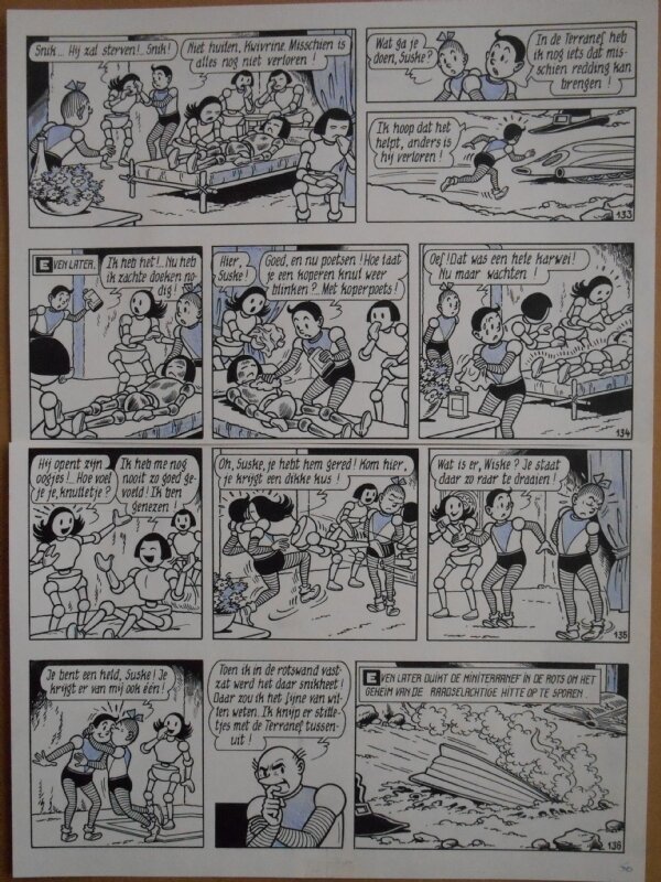 Paul Geerts, Suske en Wiske - 182 - De koperen knullen - strook 133 tot 136 - Comic Strip