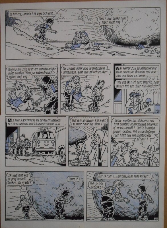 Paul Geerts, Suske en Wiske - 182 - De koperen knullen - strook 45 tot 48 - Comic Strip