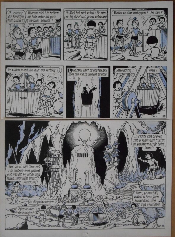 Paul Geerts, Suske en Wiske - 182 - De koperen knullen - strook 85 tot 88 - Comic Strip