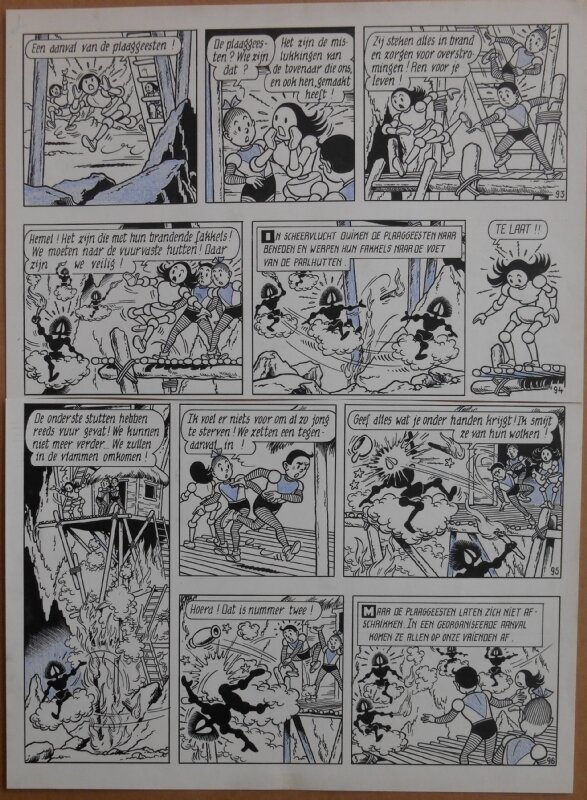 Paul Geerts, Suske en Wiske - 182 - De koperen knullen - strook 93 tot 96 - Comic Strip