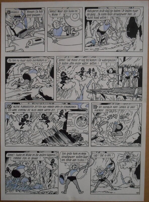 Paul Geerts, Suske en Wiske - 182 - De koperen knullen - strook 97 tot 100 - Comic Strip