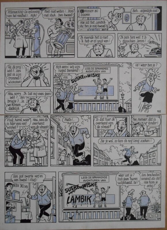 Paul Geerts, Suske en Wiske - 183 - De toffe tamboer - strook 101 tot 104 - Comic Strip