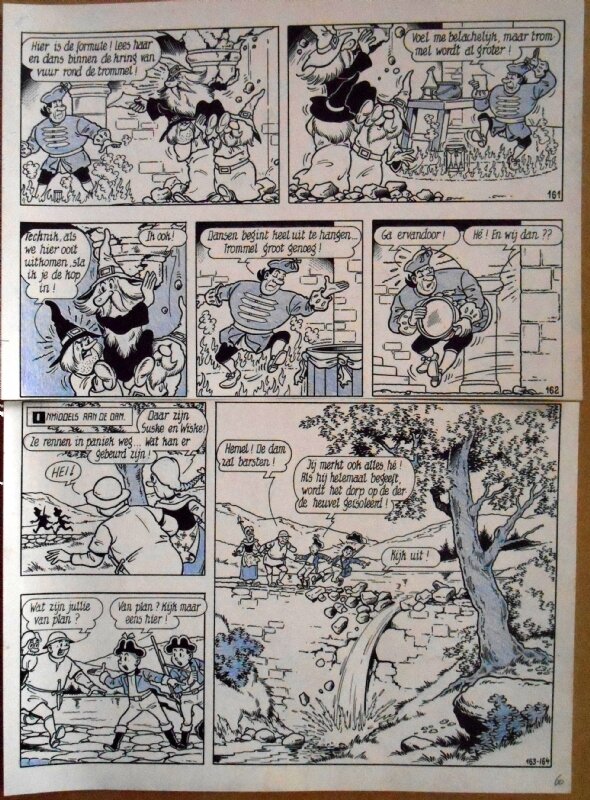 Paul Geerts, Suske en Wiske - 183 - De toffe tamboer - strook 161 tot 164 - Comic Strip