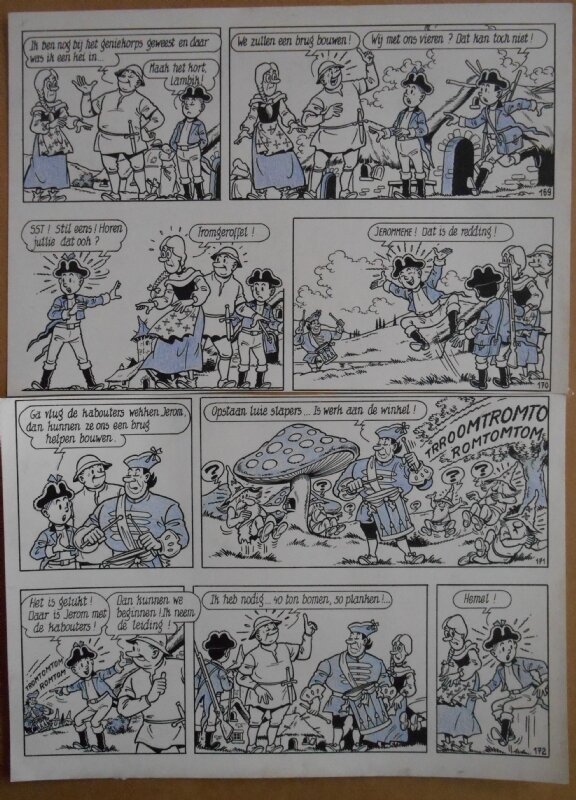 Paul Geerts, Suske en Wiske - 183 - De toffe tamboer - strook 169 tot 172 - Comic Strip