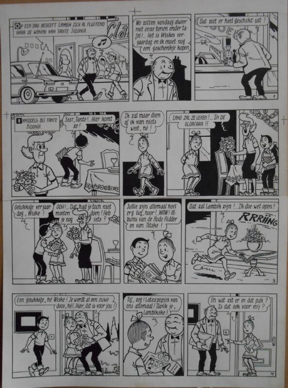 Paul Geerts, Suske en Wiske - 184 - De regenboogprinses - strook 1 tot 4 - Comic Strip