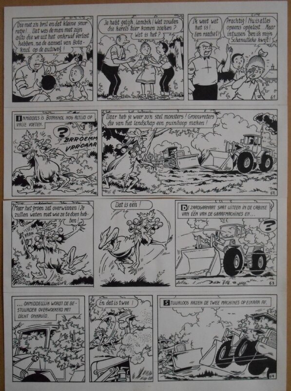 Paul Geerts, Suske en Wiske - 185 - De botte botaknol - strook 61 tot 64 - Comic Strip