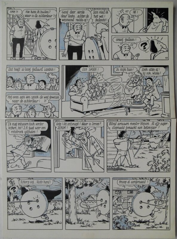 Paul Geerts, Suske en Wiske - 186 - De rosse reus - Planche originale