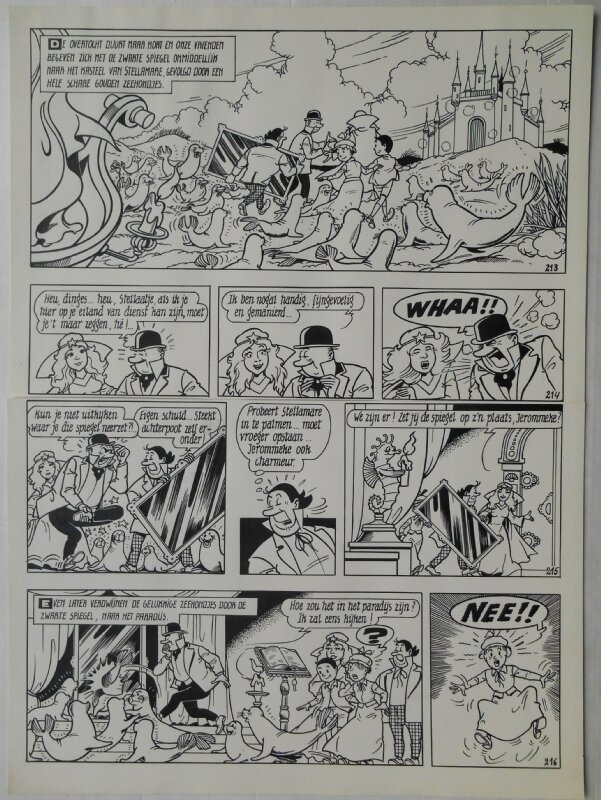 Paul Geerts, Suske en Wiske - 190 - De woelige wadden - Planche originale