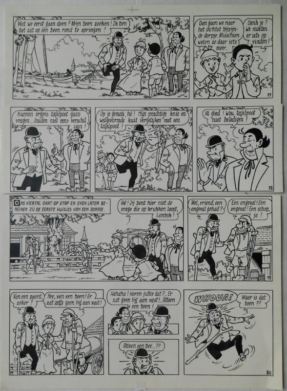 Paul Geerts, Suske en Wiske - 194 - De gouden ganzeveer - Planche originale