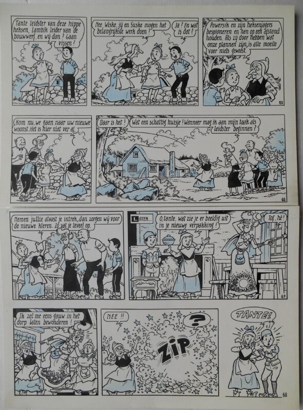 Paul Geerts, Suske en Wiske - 195 - De hippe heksen - Planche originale