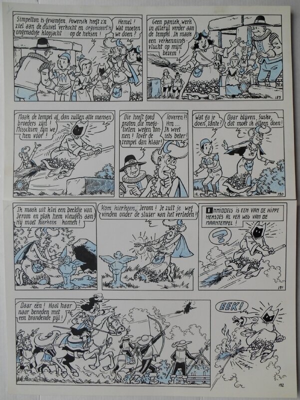 Paul Geerts, Suske en Wiske - 195 - De hippe heksen - Planche originale