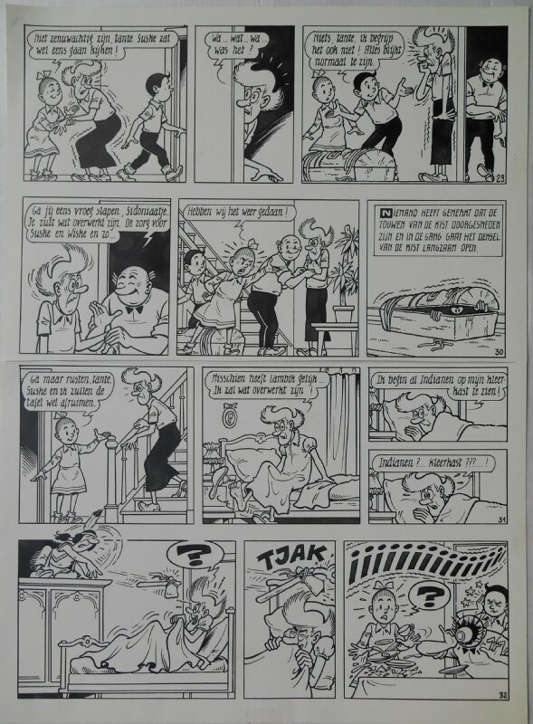 Paul Geerts, Suske en Wiske - 196 - De natta Navajo - Planche originale