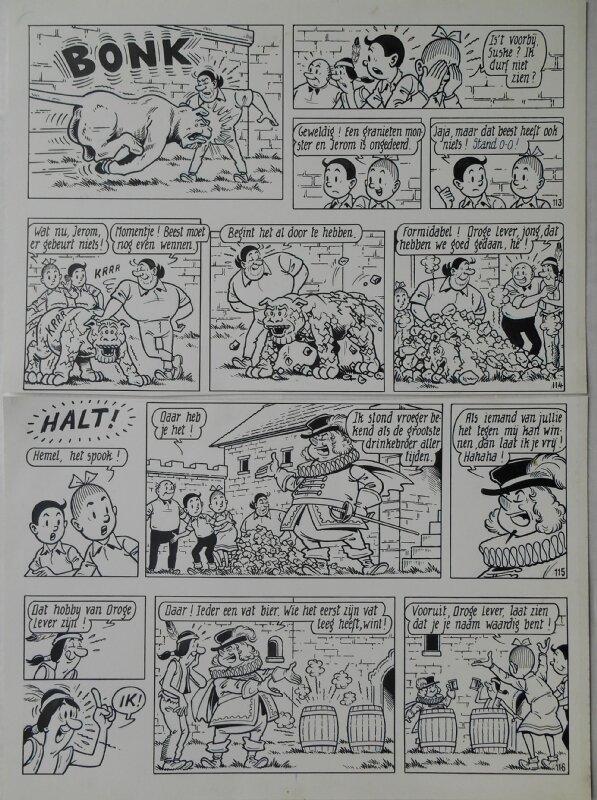 Paul Geerts, Suske en Wiske - 196 - De natta Navajo - Planche originale
