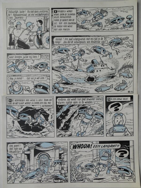 Paul Geerts, Suske en Wiske - 197 - Het delta duel - Planche originale