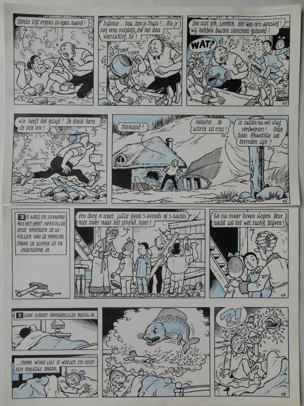 Paul Geerts, Suske en Wiske - 197 - Het delta duel - Planche originale