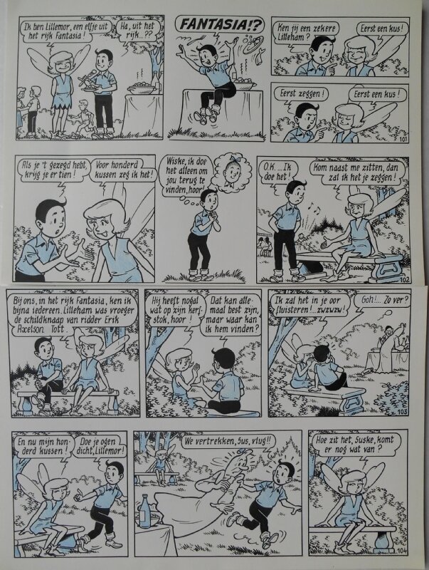 Paul Geerts, Suske en Wiske - 198 - De lieve Lilleham - Planche originale