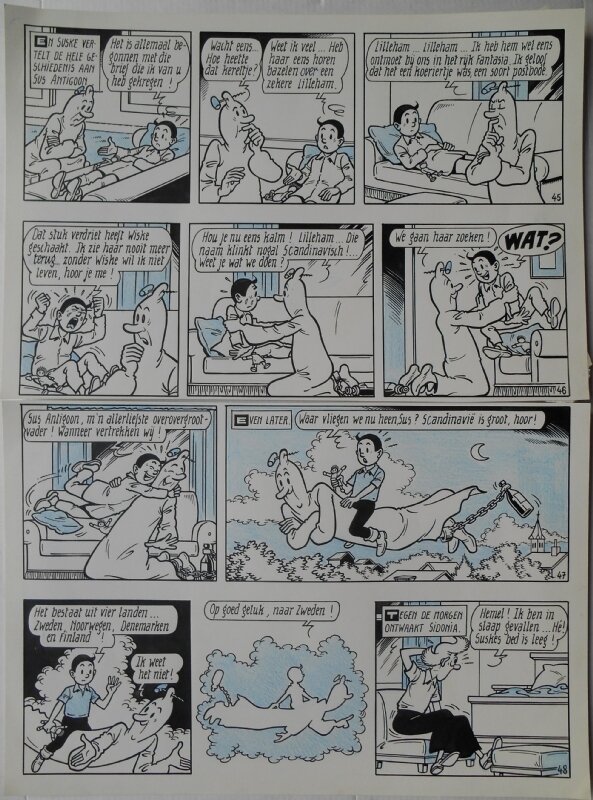 Paul Geerts, Suske en Wiske - 198 - De lieve Lilleham - Planche originale