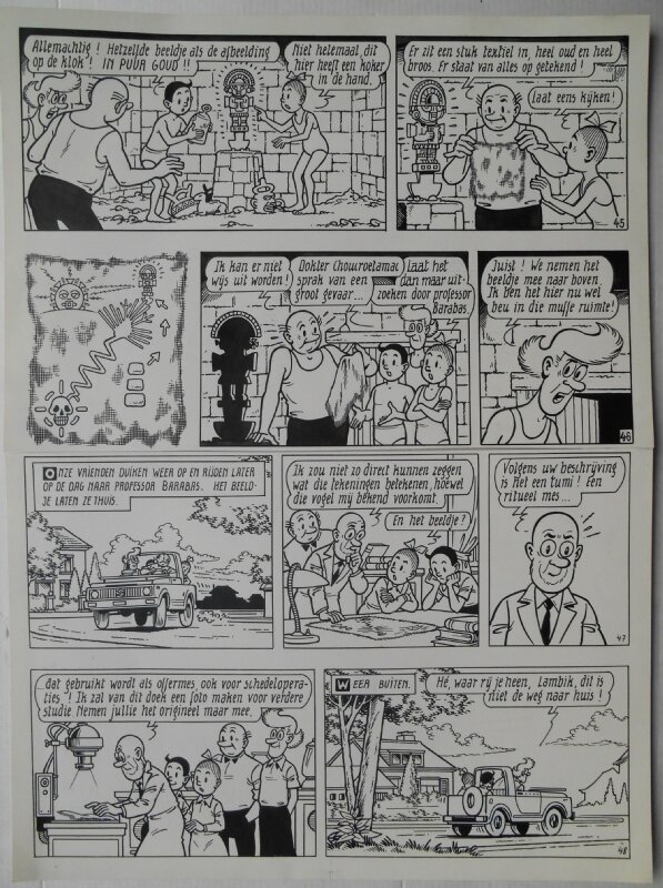 Paul Geerts, Suske en Wiske - 199 - De tamme tumi - Planche originale