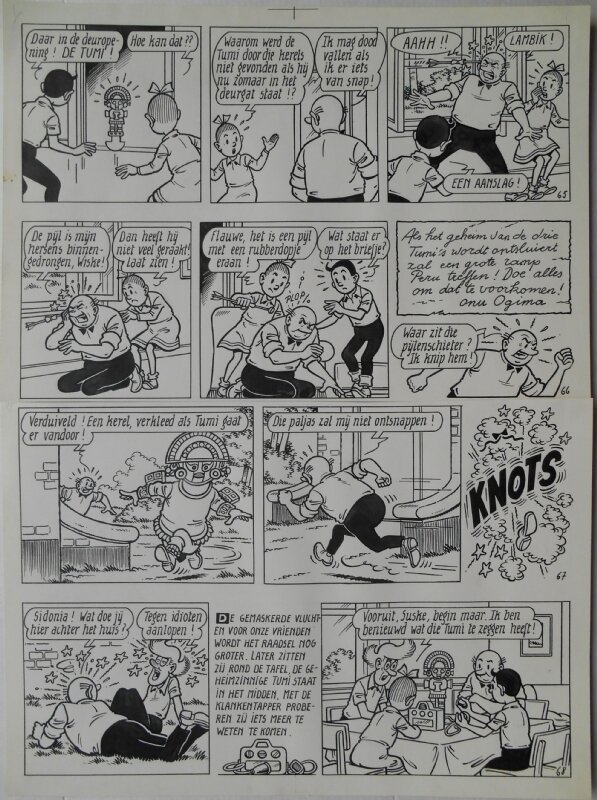 Paul Geerts, Suske en Wiske - 199 - De tamme tumi - Planche originale