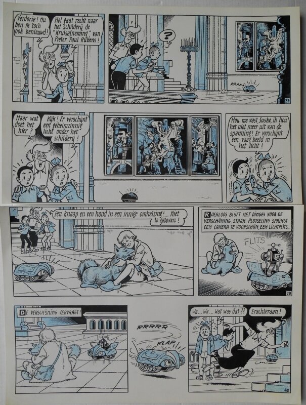 Paul Geerts, Suske en Wiske - 201 - Het dreigende dinges - Planche originale