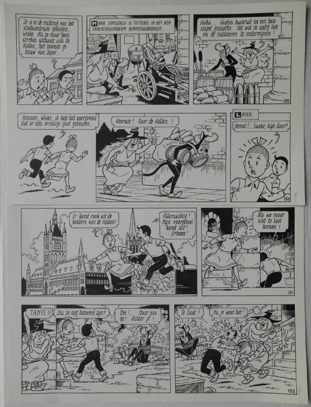 Paul Geerts, Suske en Wiske - 205 - De kattige kat - Planche originale