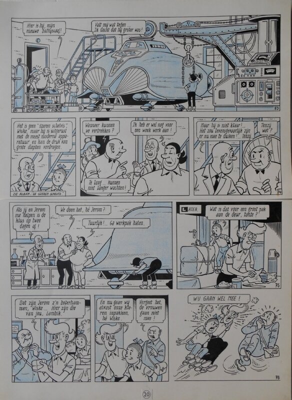 Paul Geerts, Suske en Wiske - 206 - De bonkige baarden - Planche originale
