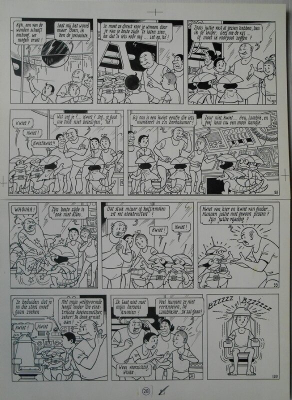 Paul Geerts, Suske en Wiske - 209 - De kwaaie kwieten - Planche originale